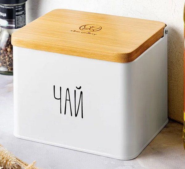 Изображение товара Емкость для хранения Elan Gallery Чай / 240616 (белый)