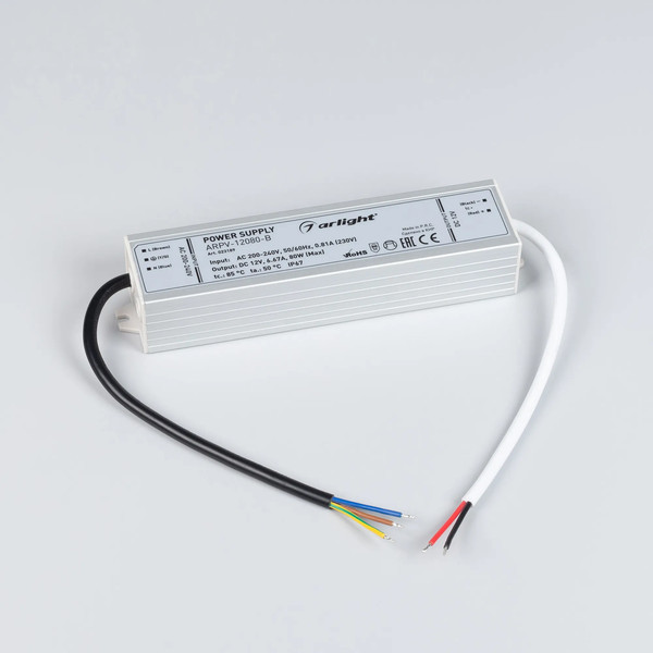 Изображение товара Адаптер для светодиодной ленты Arlight ARPV-12080-B 12V 6.7A 80W / 023189