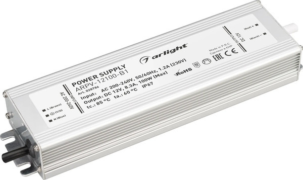 Изображение товара Адаптер для светодиодной ленты Arlight ARPV-12100-B1 12V 8.3A 100W / 028786