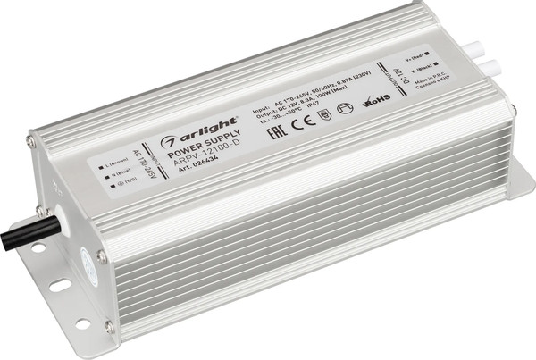 Изображение товара Адаптер для светодиодной ленты Arlight ARPV-12100-D 12V 8.3A 100W / 026434