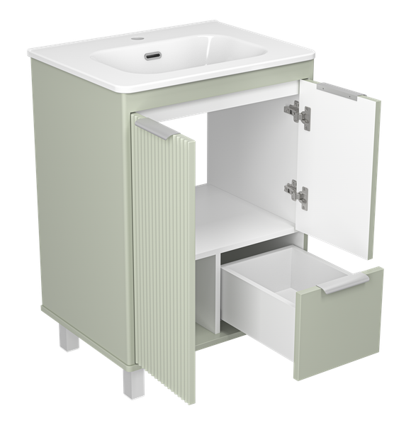Изображение товара Тумба под умывальник Brevita Risacca Pistachio 60 / RIS-06060-0842Я (фисташковый)