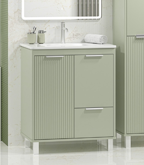 Изображение товара Тумба под умывальник Brevita Risacca Pistachio 70 / RIS-06070-0842Я (фисташковый)