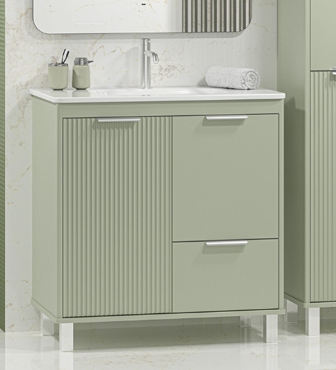 Изображение товара Тумба под умывальник Brevita Risacca Pistachio 80 / RIS-06080-0842Я (фисташковый)