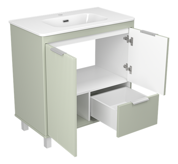 Изображение товара Тумба под умывальник Brevita Risacca Pistachio 80 / RIS-06080-0842Я (фисташковый)