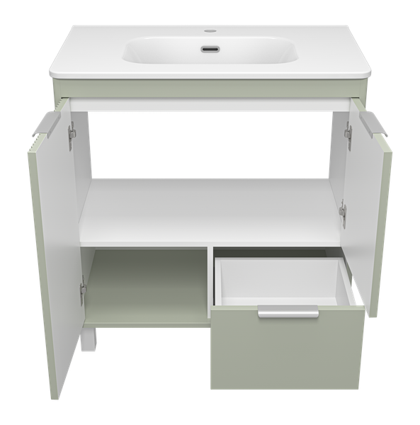 Изображение товара Тумба под умывальник Brevita Risacca Pistachio 80 / RIS-06080-0842Я (фисташковый)
