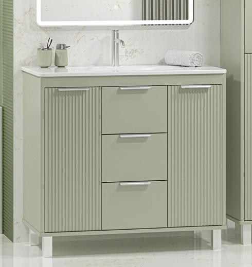 Изображение товара Тумба под умывальник Brevita Risacca Pistachio 90 / RIS-06090-0842Я (фисташковый)