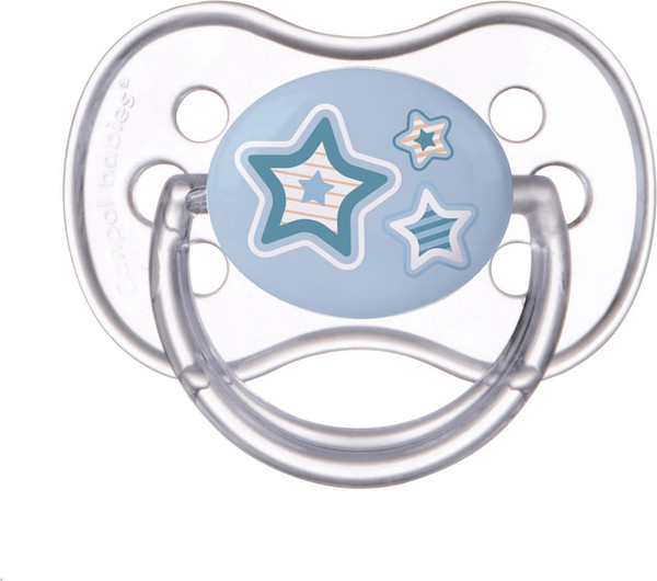 Изображение товара Пустышка Canpol Newborn Baby силиконовая симметричная 0-6мес / 22/580 (голубой)