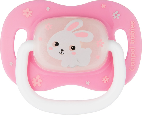 Изображение товара Пустышка Canpol Bunny&Company силиконовая симметричная 6-18мес / 23/269 (розовый)