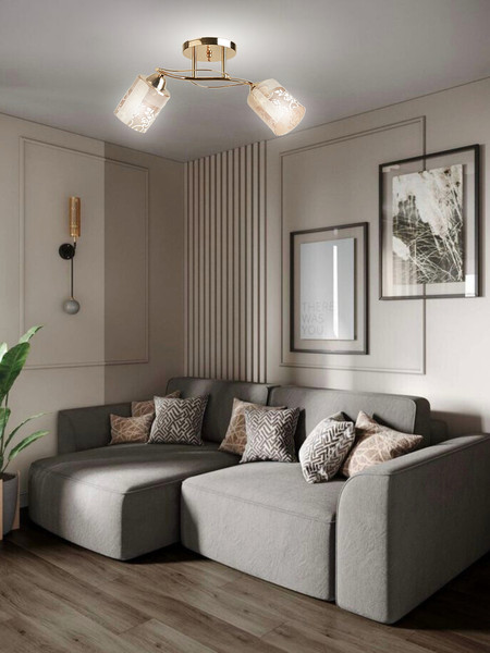 Изображение товара Потолочный светильник Aitin-Pro НПБ 02-2x60-101 / 8197/2A (золото)