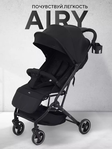 Изображение товара Детская прогулочная коляска MOWbaby Airy / MB201 (Black)