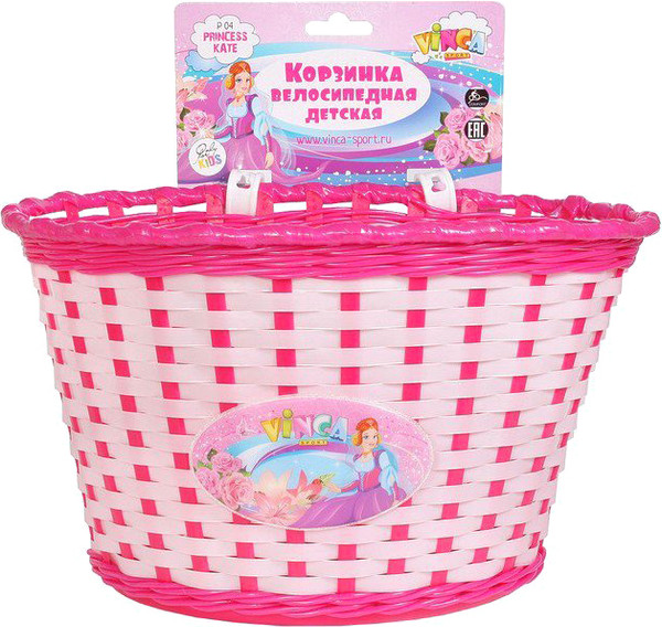 Изображение товара Велокорзина Vinca Sport P 04 Princess Kate (белый/розовый)