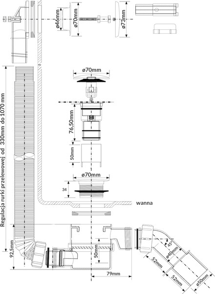 Изображение товара Сифон McAlpine HC2600CL-GOLD-PVD