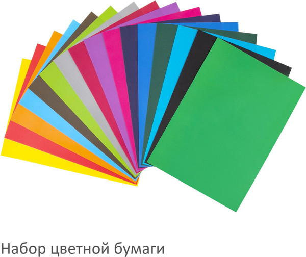 Изображение товара Набор цветной бумаги и картона Юнландия 115165