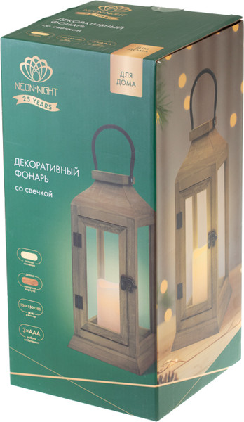 Изображение товара Световая фигурка Neon-Night Фонарь со свечкой 513-074 (коричневый)