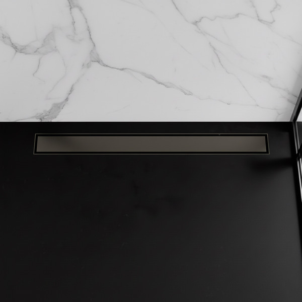 Изображение товара Трап для душа Lauter 2120195-QGM 900x70 (оружейная сталь)