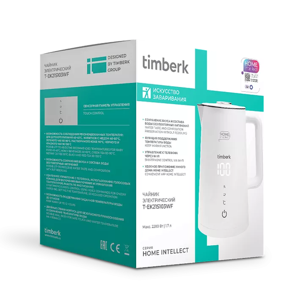 Изображение товара Электрочайник Timberk T-EK21S103WF