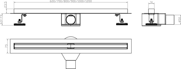 Изображение товара Трап для душа Lauter 210S371-GH 700x31 (хром)