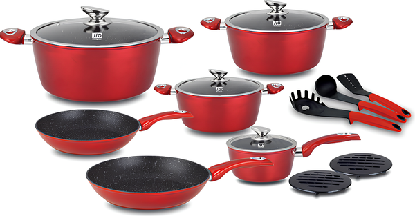 Изображение товара Набор кухонной посуды JIO J024315 (красный)