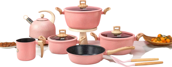 Изображение товара Набор кухонной посуды JIO JIO-013 (розовый)
