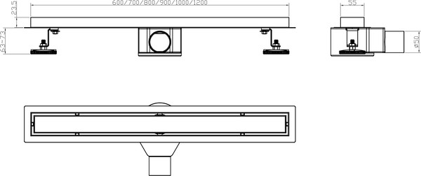 Изображение товара Трап для душа Lauter 210381-1-QGH 800x55 (хром)