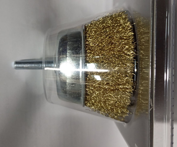 Изображение товара Щетка для электроинструмента Hammer Проволочная чашечная гофрированная 75мм / 02400-500075 (с хвостовиком)