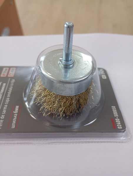 Изображение товара Щетка для электроинструмента Hammer Проволочная чашечная гофрированная 50мм / 02400-500050 (с хвостовиком)