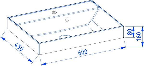 Изображение товара Тумба с умывальником Lauter Melisa 60 (кашемир п/мат/искусственный мрамор)