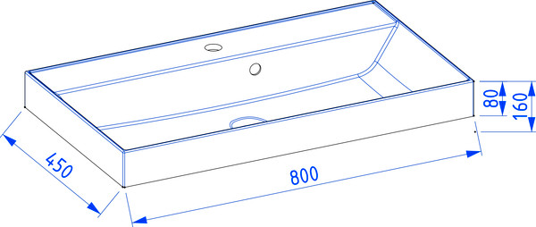 Изображение товара Тумба с умывальником Lauter Melisa 80 (серо-зеленый п/мат/искусственный мрамор, три ручки в комплекте)