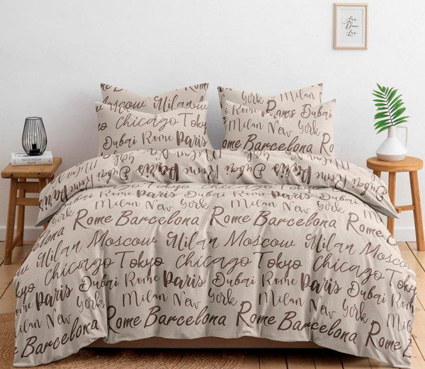 Изображение товара Комплект постельного белья Ночь нежна Сити Евро 50x70 / 20693-1+20312-21