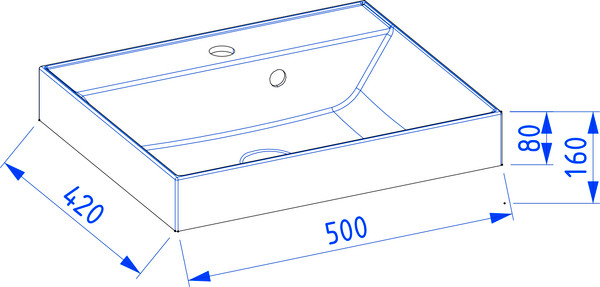 Изображение товара Тумба с умывальником Lauter Melisa 50 (серо-зеленый п/мат/искусственный мрамор)