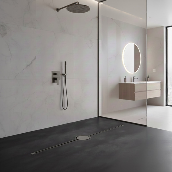 Изображение товара Трап для душа Lauter 210105GM 1500x15 (оружейная сталь)