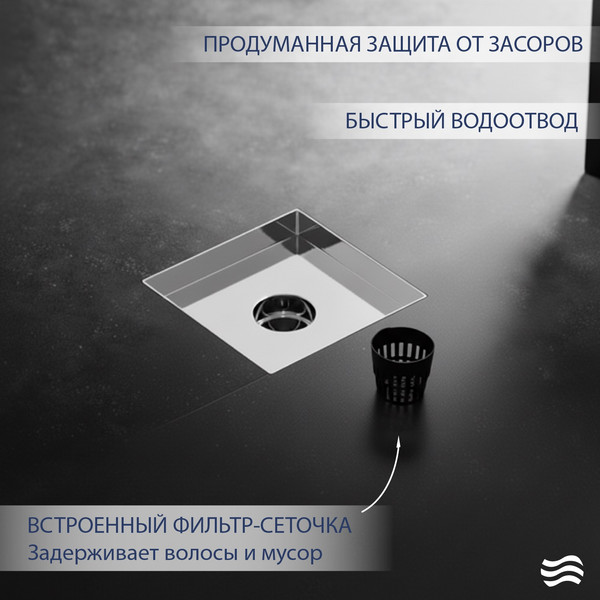 Изображение товара Трап для душа Lauter 214001-K1H 150x150 (хром)