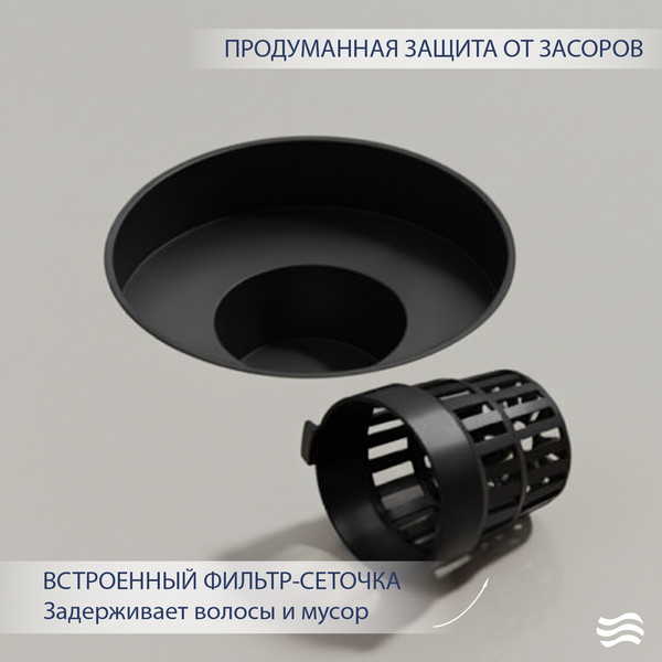 Изображение товара Трап для душа Lauter 21Е032MB (черный матовый)