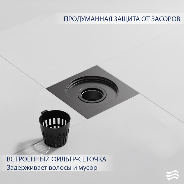 Изображение товара Трап для душа Lauter 21U40045GM (оружейная сталь)
