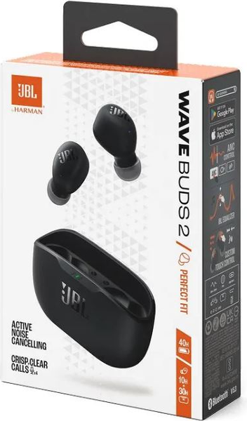 Изображение товара Беспроводные наушники JBL Wave Buds 2 / JBLWBUDS2BLK (черный)
