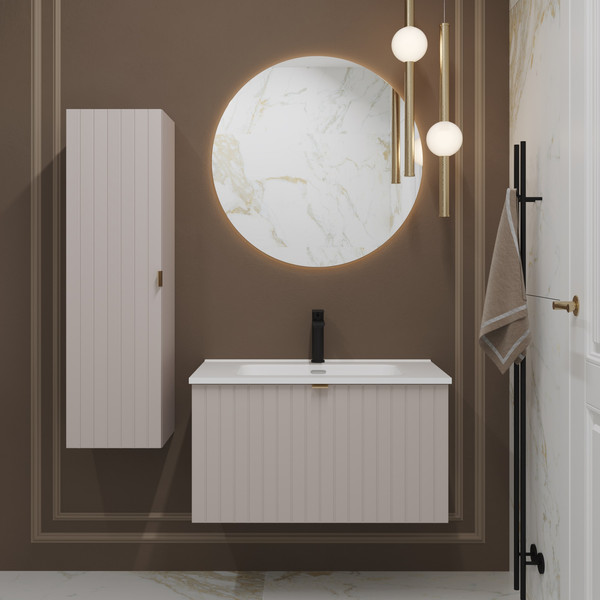 Изображение товара Тумба с умывальником Lauter Melisa 80 + Alton 82 (кашемир п/мат)