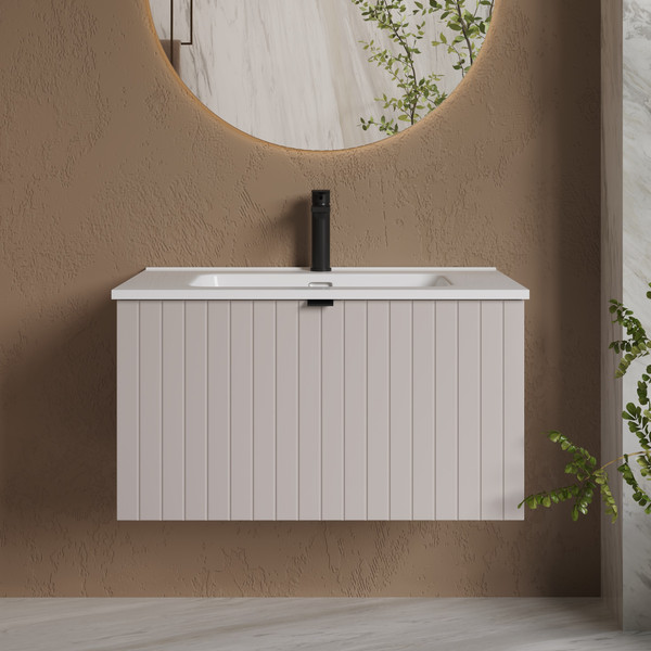 Изображение товара Тумба с умывальником Lauter Melisa 80 + Alton 82 (кашемир п/мат)