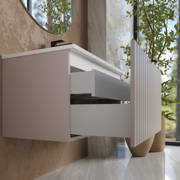 Изображение товара Тумба с умывальником Lauter Melisa 80 + Alton 82 (кашемир п/мат)