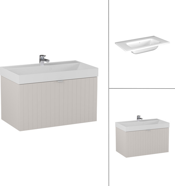 Изображение товара Тумба с умывальником Lauter Melisa 80 + Alton 82 (кашемир п/мат)