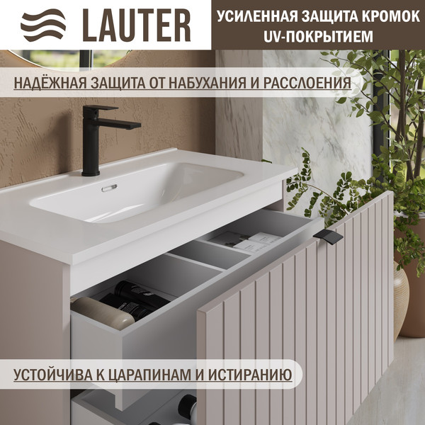 Изображение товара Тумба с умывальником Lauter Melisa 80 + Alton 82 (кашемир п/мат)