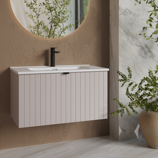 Изображение товара Тумба с умывальником Lauter Melisa 80 + Alton 82 (кашемир п/мат)