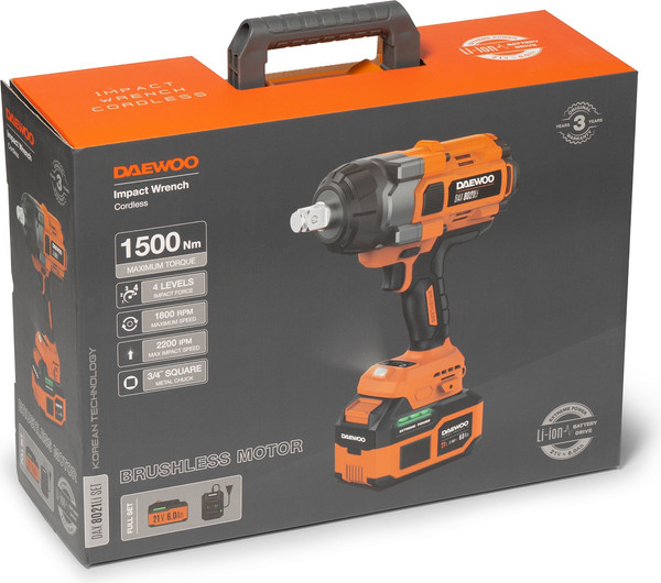 Изображение товара Аккумуляторный гайковерт Daewoo Power DAX 8021Li SET