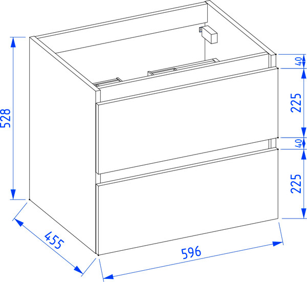 Изображение товара Тумба с умывальником Lauter Mia 60 + Alton 61 (белый глянец)