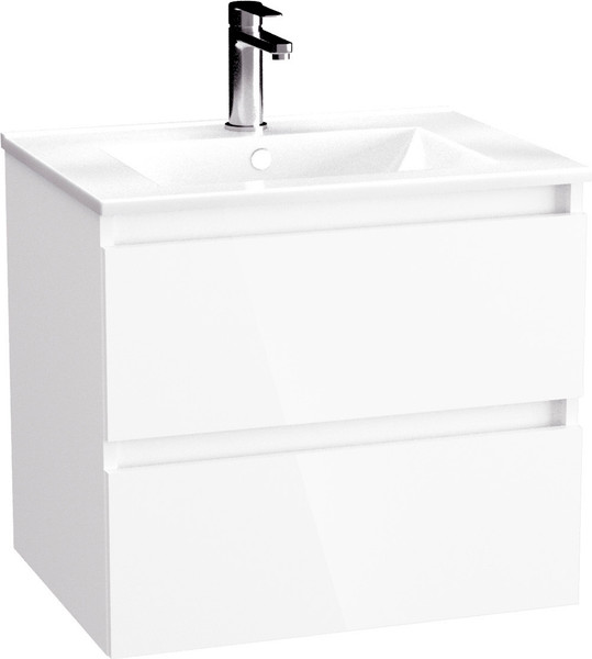 Изображение товара Тумба с умывальником Lauter Mia 60 + Alton 61 (белый глянец)