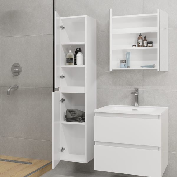 Изображение товара Тумба с умывальником Lauter Mia 60 + Alton 61 (белый глянец)