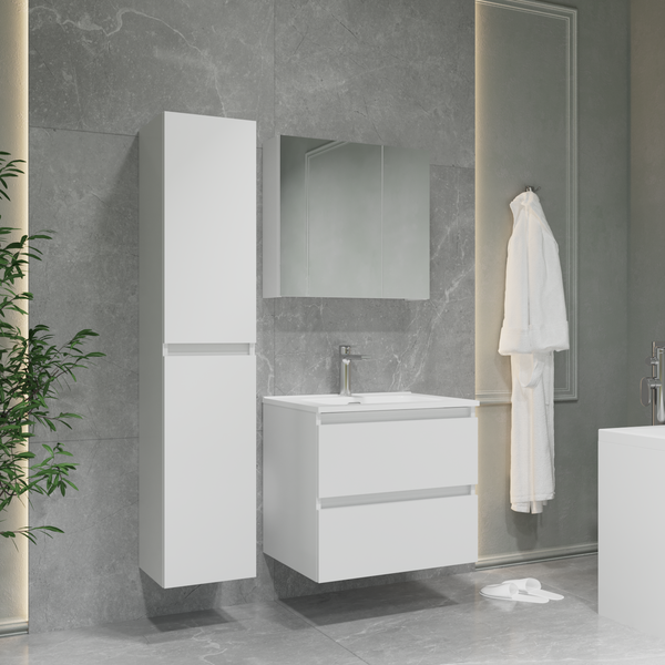 Изображение товара Тумба с умывальником Lauter Mia 60 + Alton 61 (белый глянец)