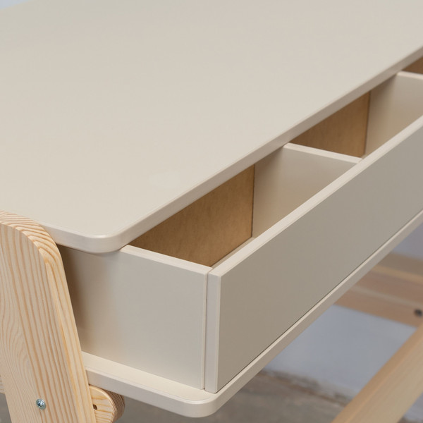 Изображение товара Письменный стол Dipriz c 2-мя ящиками / Д.40027.2 (сосна/персидский жемчуг/лак)