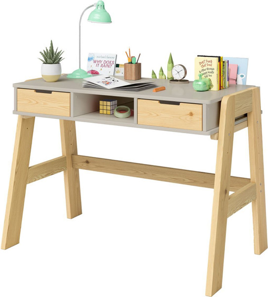 Изображение товара Письменный стол Dipriz c 2-мя ящиками / Д.40027.2 (сосна/персидский жемчуг/лак)