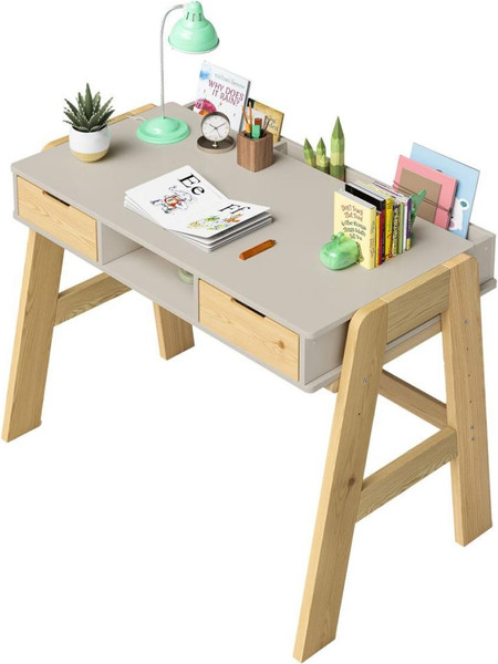 Изображение товара Письменный стол Dipriz c 2-мя ящиками / Д.40027.2 (сосна/персидский жемчуг/лак)