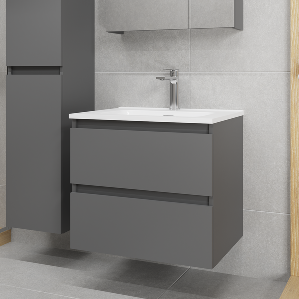 Изображение товара Тумба с умывальником Lauter Mia 60 + Alton 61 (графит)